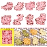 BESEK Animal Cookie Cutters for Kids: Safari Zoo Animals 8 PCS Cookie Cutters Set with Lion, Giraffe, Hippo, Elephant, Crocodile, Zebra, Tiger, Monkey etc. (Gift Box)
