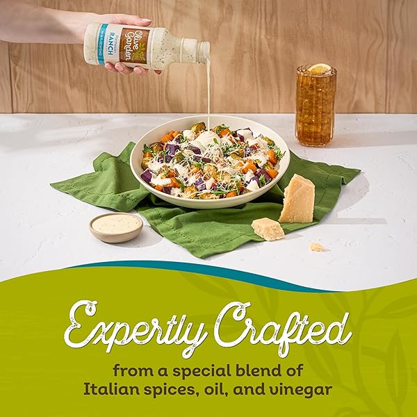 OLIVE GARDEN PARMESAN RANCH DRESSING AND DIP, 16 FL. OZ., MADE WITH BUTTERMILK AND PARMESAN CHEESE, PERFECT DIPPING SAUCE, CHICKEN MARINADE, SANDWICH SPREAD OR SALAD DRESSING