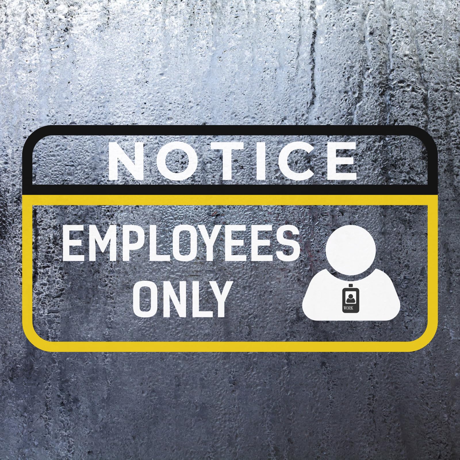 6pcs Employees Only Sign, 8.66x4.72 Inch Waterproof Employees Only Sign Sticker Removable Vinyl Door Signs Private Signs for Doors Restricted Area Sign for Home Office