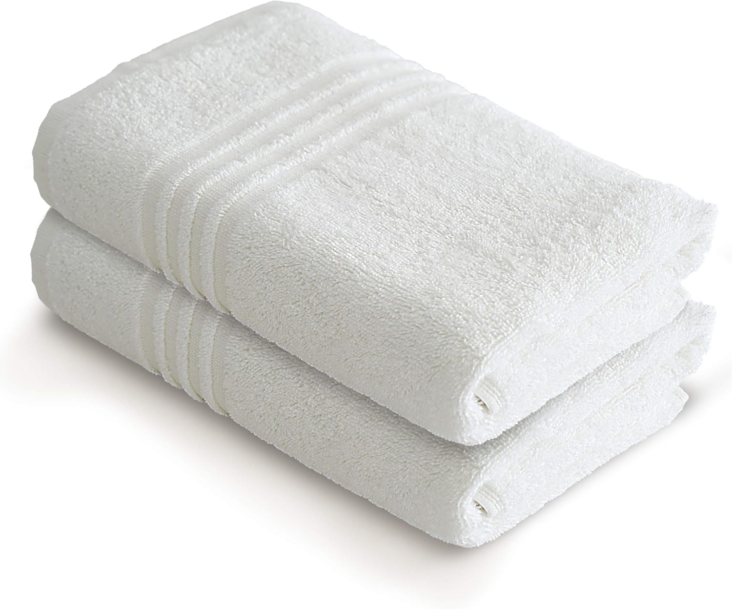 White Towel Set of 2 Large Hand Towels Extra Soft 570 gsm Turkish