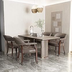 JESONVID Dining Chair with Casters Set of 4, Accent