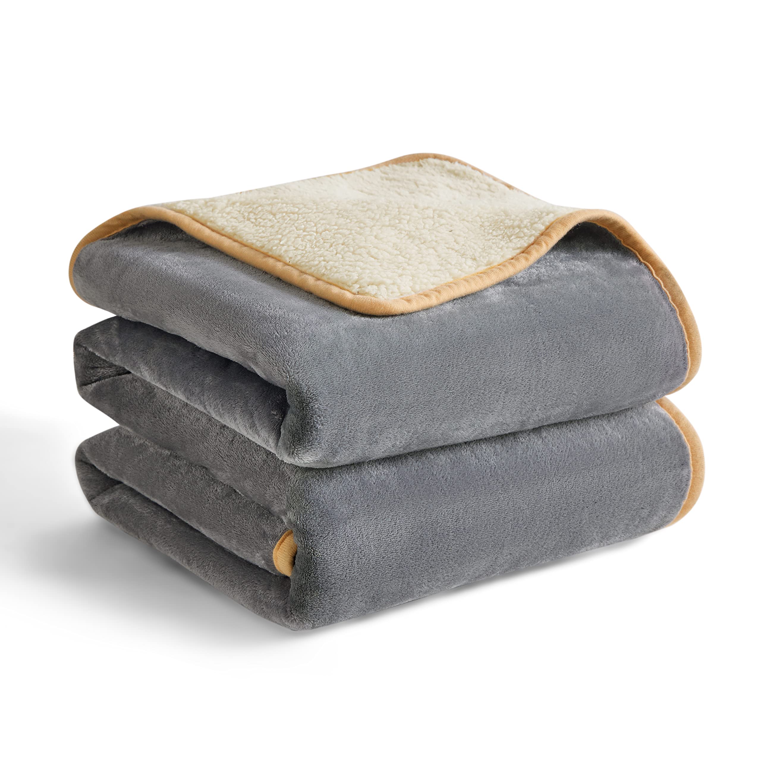 LE SURE Waterproof Dog Blanket Washable - 120x100cm Fleece Blanket For Large Dogs and Pets,Pet Throw Protects Bed and Sofa with Soft Plush, Grey