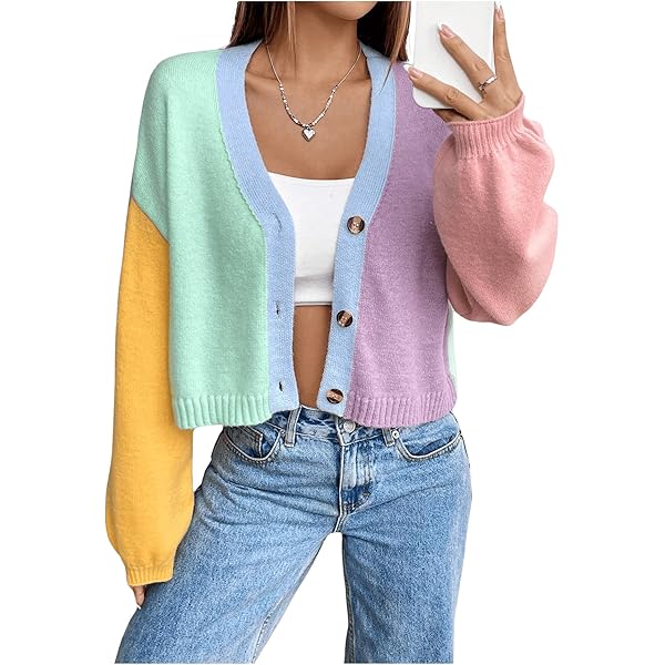 WDIRARA Women's 2 Piece Cardigan Sets Rib Knit Crop Tube Top