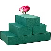 FLOFARE Pack of 6 Floral Foam Blocks Each (5.5"L x 3.1"W x 1.7"H) Green Wet & Dry Flower Foam for Fresh & Artificial Flower A