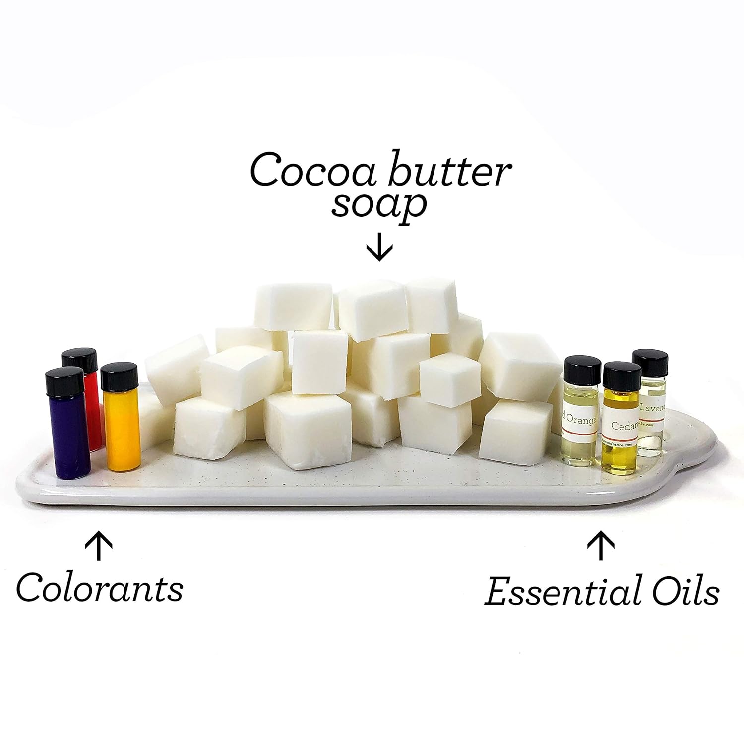 DIY Cocoa Butter Soap Making Kit - Learn How to Craft Custom Scented and Dyed Soap Bars: Beauty
