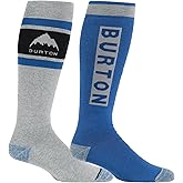 Burton Men’s 2-Pack Weekend Midweight Winter Socks – Warm Snowboard Socks with Arch Support & Reinforced Toe & Heel