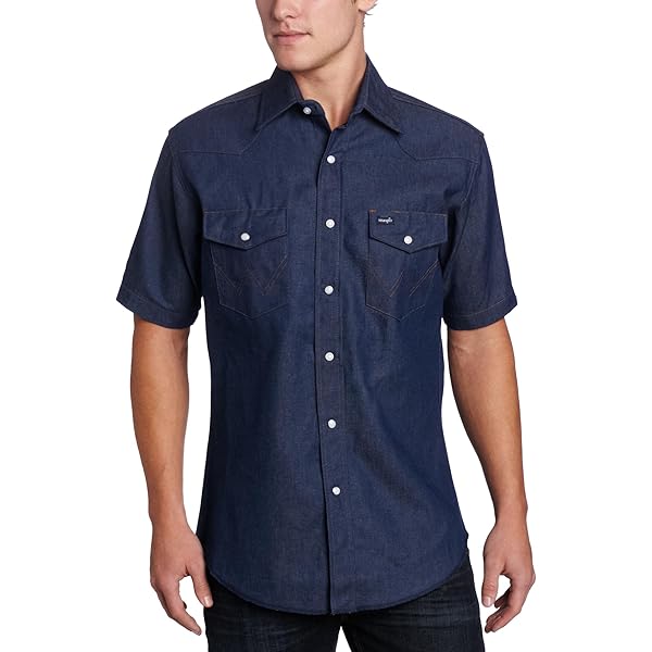 Wrangler Men's Short Sleeve Western Denim Shirt, Off Black, Small :  Amazon.ca: Clothing, Shoes \u0026 Accessories
