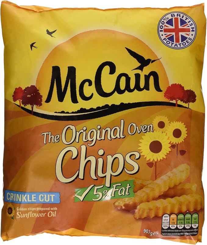 McCain Oven Chips Crinkle Cut, 907g (Frozen) Amazon.co.uk Grocery