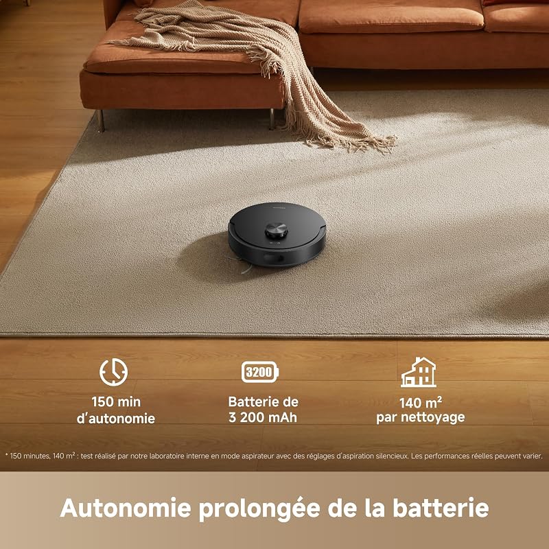D20 Air Plus Robot Aspirateur Laveur avec Aspiration de 20 000 Pa