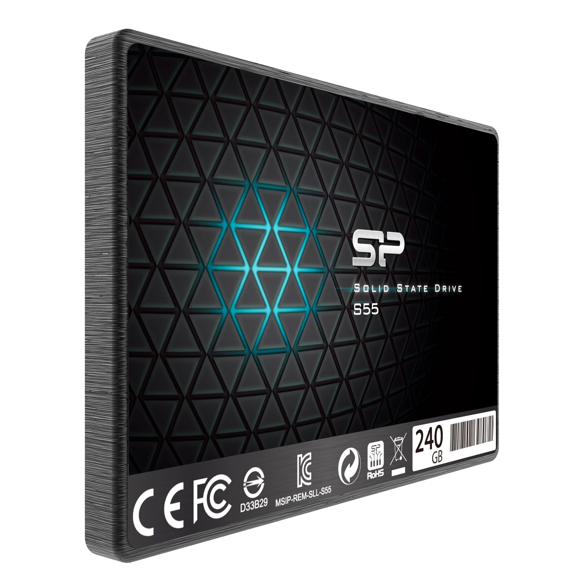 Silicon Power 240GB S55 2.5" 7mm SATA III Internal SSD, Read up to: 520MB/s, 3K P/E Cycle Toggle