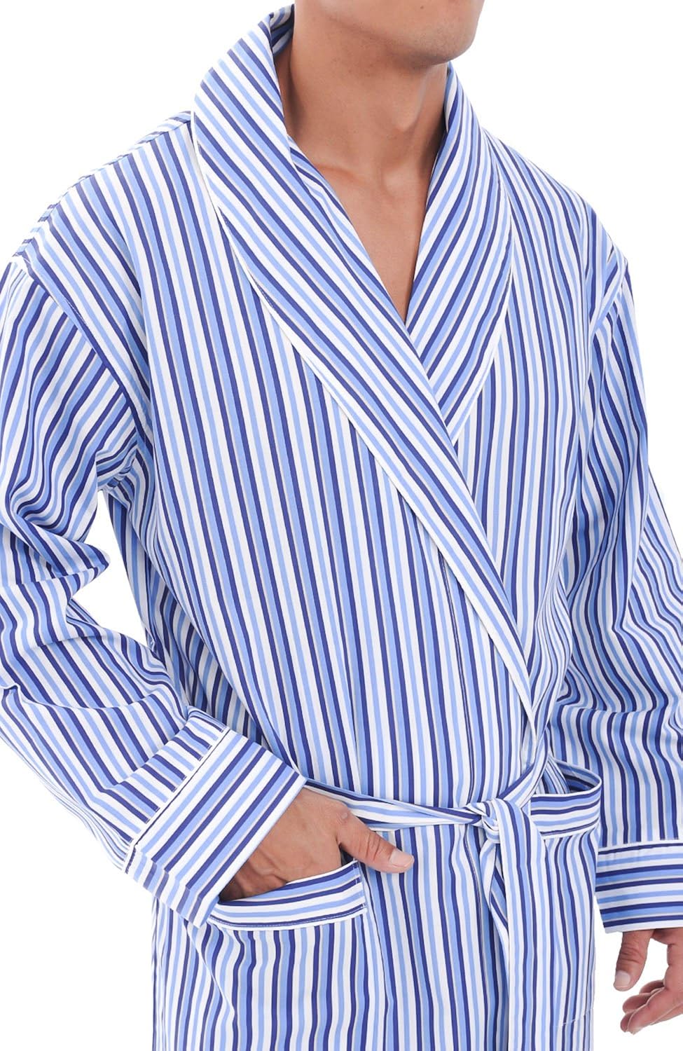 Alexander Del Rossa Mens Cotton Robe, Lightweight Woven Bathrobe at  Men’s Clothing store