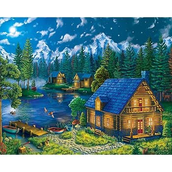 Castorland 200504 Copy Of Cabin By The Lake 2000 Teile Puzzle