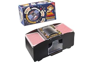 Cool Chimpanzee Automatic 2-Deck Card Shuffler, Home Poker Games, Blackjack, Rummy, War, Texas Hold 'Em, PLO, Omaha, Stud and More