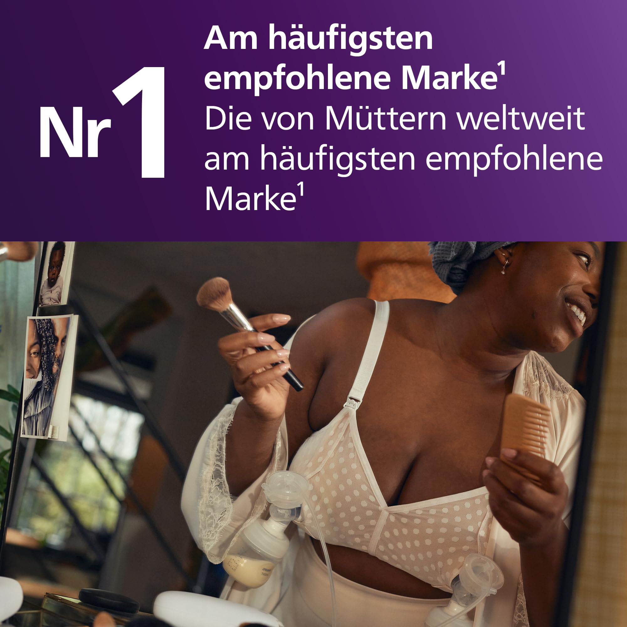 Philips AVENT Elektrische Einzelmilchpumpe, in Klinikqualität, Trinkrhythmus wie Ihr Baby, 125-ml-Flasche und Stilleinlagen, Rosa, 5-teilig, Modell SCF395/31 7