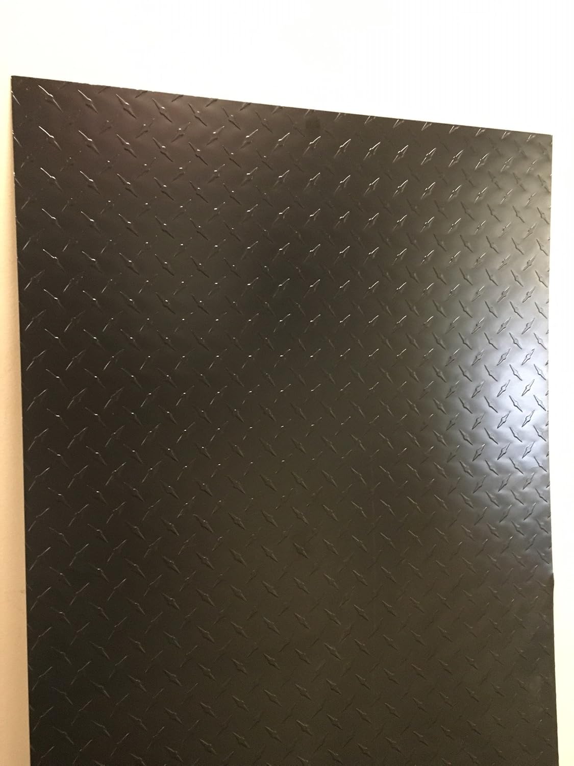 Painted Black Aluminum Diamond Plate Sheet - 24" x 49"