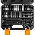 BOEN 1/4" Drive Impact Socket Set, 60-Piece Standard SAE (5/32"-9/16") & Metric (4-15mm), Deep & Shallow Kit, Includes Ratche