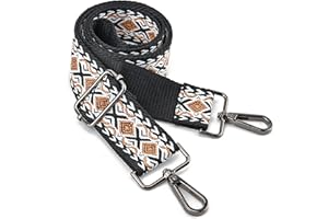 LVYOUME Black Hardware Purse Strap Adjustable Replacement Belts Wide Bag Straps for Canvas Crossbody Purses Messenger Bags Shoulder Handbags