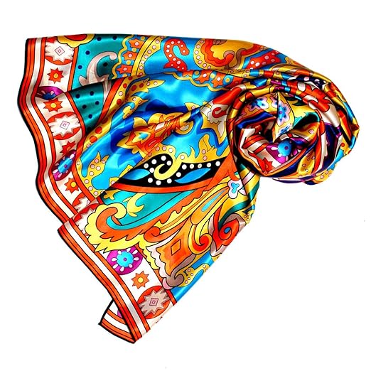 Lorenzo Cana Luxus Damen Seidentuch aufwändig bedruckt Tuch 100% Seide 110 x 110 cm harmonische Farben Damentuch Schaltuch