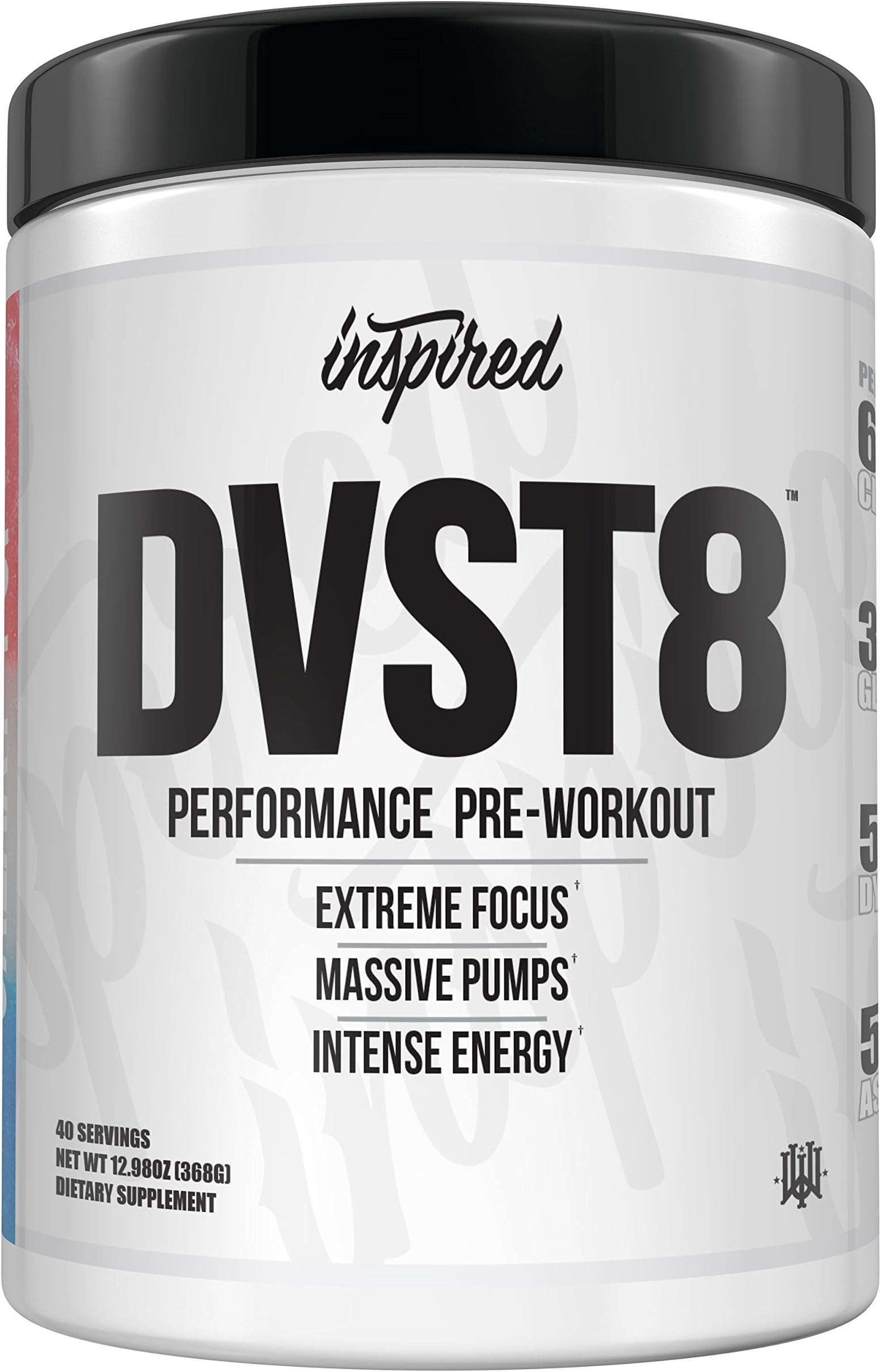 Inspired DVST8 | Extreme Performance, Energy, Pumps, and Nitric Oxide, Yohimbe Free Pre-Workout Powder, Citrulline, Beta-Alanine, Dynamine (Cali Gold)