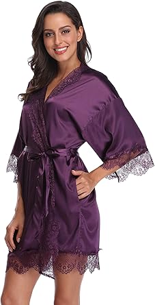 satin bridal dressing gowns