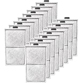 16 Pack PF-S Filter Cartridges Only Fit to Top Fin PF10 Power Filter, Fish Tank Filter Cartridges Replacement NOT Compatible with Imagitarium/CN-S Filter (5.19 x 3.09 inches, not Include Handle)