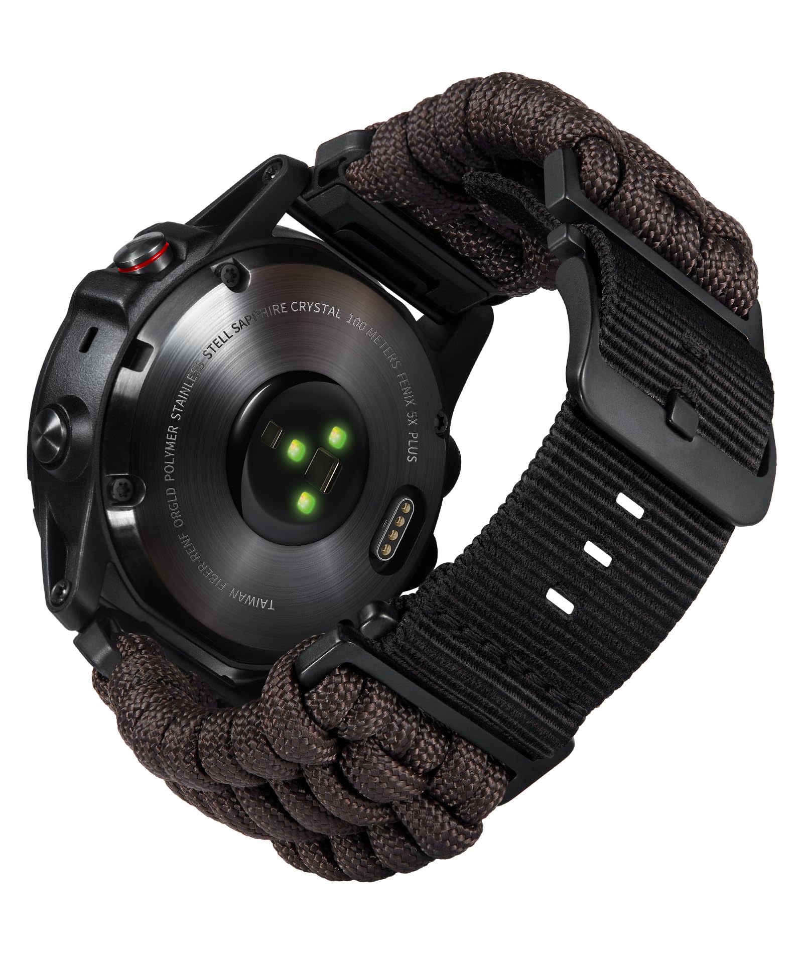 BINLUN Compatible With Garmin Watch Strap 20mm 22mm 26mm, Heavy-Duty Braided 550 Paracord Nylon Sport Replacement Bands Design for Quickfit Fenix/Fit for Forerunner/for Instinct/for Quatix/for MARQ