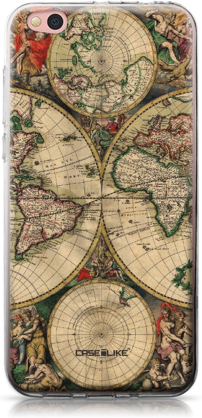 CASEiLike Mi A1 case, World Map Vintage 4607 Pattern TPU Case Bumper Snap-on Back Cover for Xiaomi Mi A1