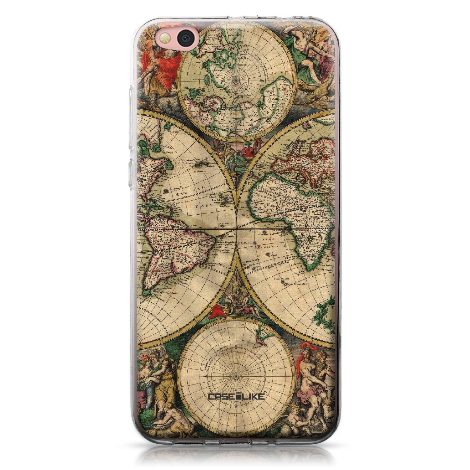 CASEiLike Mi A1 case, World Map Vintage 4607 Pattern TPU Case Bumper Snap-on Back Cover for Xiaomi Mi A1