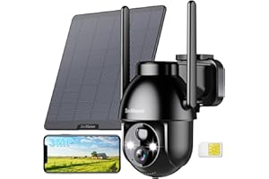 SEEVISION 4G LTE Cellular Security Camera, Solar Security Cameras Wireless Outdoor with Built in SIM Card, No WiFi Security Camera Featuring 3MP 2K HD, PIR Motion Detection, Color Night Vision, 2-Way Talk