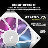Corsair iCUE LINK RX120 RGB 120mm PWM Fan White Magnetic Dome Bearing view 5