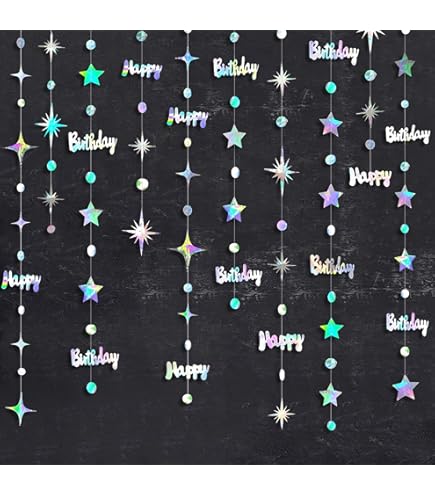 13ft Waterproof LED Happy Birthday Banner – Pre-Assembled Iridescent Letters, Battery Powered, Rainbow Party Decor For Night - View #2