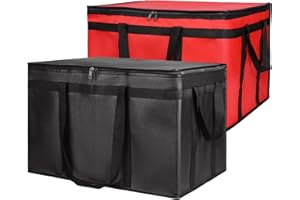 CIVJET Insulated Food Delivery Bag, XXX-Large Insulated Grocery Bags, Cooler Bag Driver Essentials, Hot Catering Supplies, Warmer Container for Doordash/Uber Eats, Door Dash Accessories for Dashers