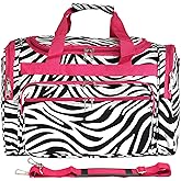 World Traveler Animal Prints 19-inch Duffel Bag, FuchsiaTrim Zebra