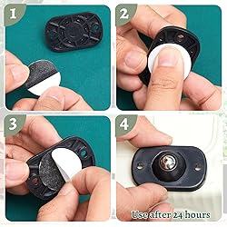 Honoson 36 Pcs Self Adhesive Caster Wheels