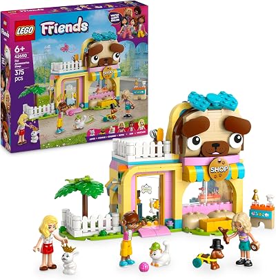 LEGO Friends Pet Accessories Shop Toy 42650 with 3 Dolls & Pet Figures
