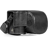 MegaGear Ever Ready Genuine Leather Camera Case Compatible with Nikon Z30 (16-50mm)(Black)