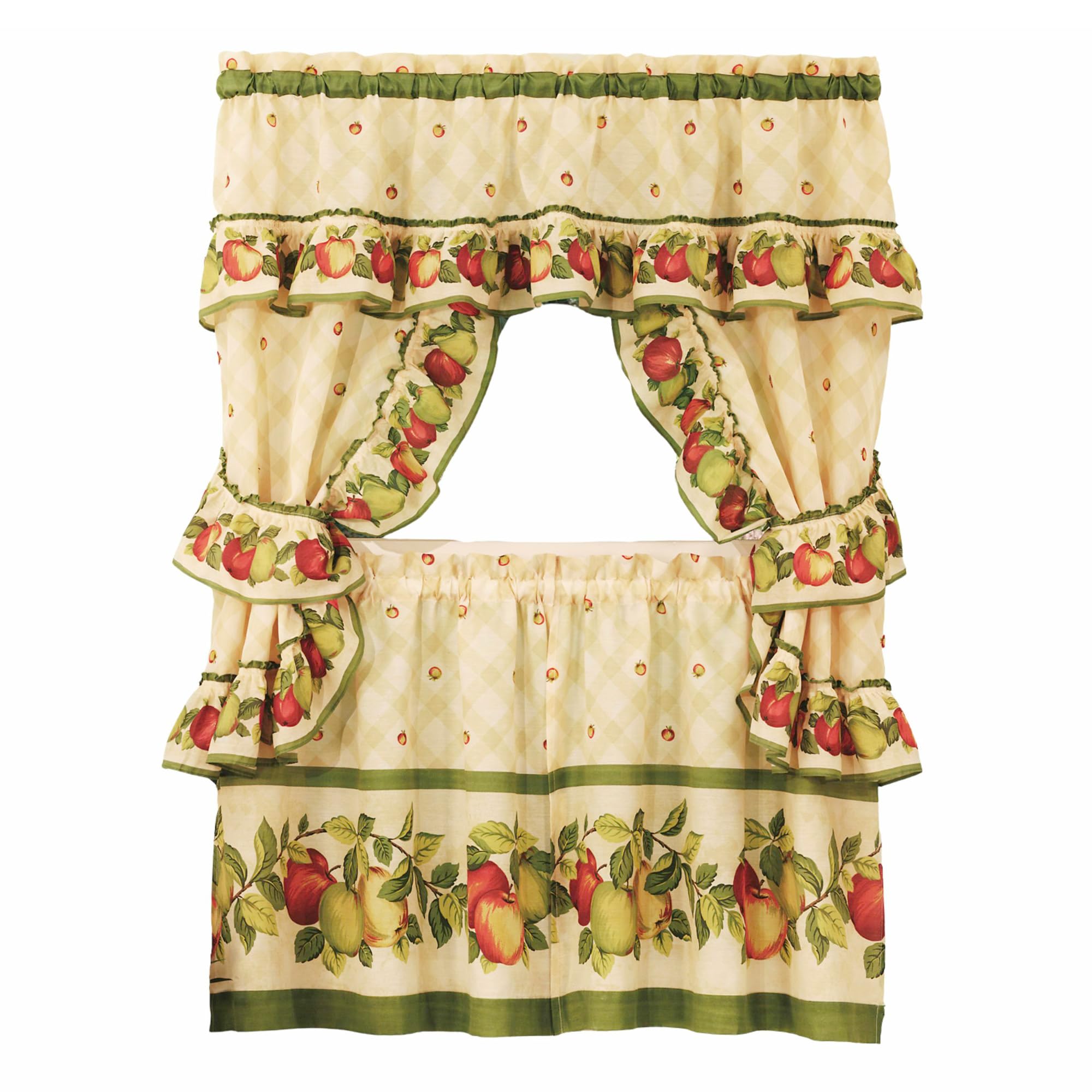 Achim Home Furnishings Apple Orchard Cottage Set, 36-Inch, Antique