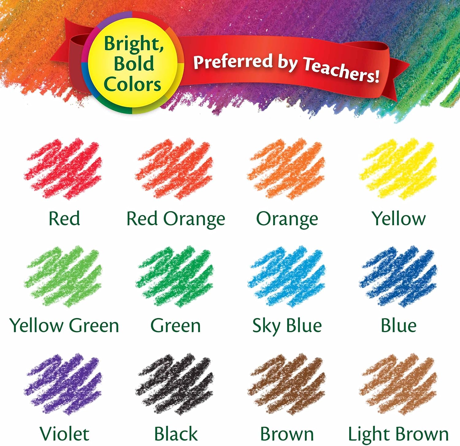 Crayola Erasable Colored Pencils, 12 Non-Toxic, Pre-Sharpened, Kids 4 & Up, Assorted Colors: Toys & Games
