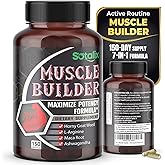 Ultra Muscle Builder Supplement with L-Arginine & Tribulus – Sports Training Support – 150 Capsules (150-Day Supply)