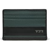 Tumi Men's 6 CC Slim Card Case, Deep Pine, One Size | Premium Leather Wallet, RFID Protection, Multiple Card Slots, ID Window, Bill Compartment, Slim Profile, Gift Box