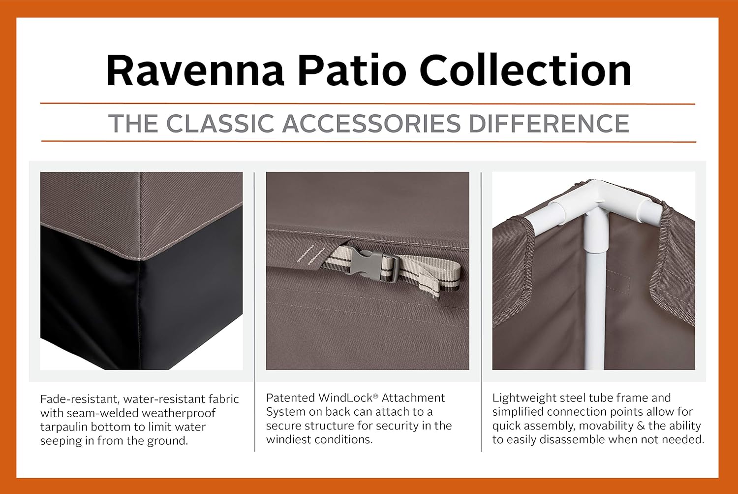Classic Accessories Ravenna Water-Resistant 162 Gallon Deck Box : Garden & Outdoor