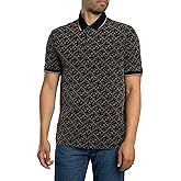 Armani Exchange Mens All Over Logo Pattern Polo