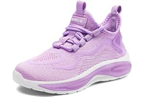 RUNSIDE Boys Girls Sneakers, Lace up Kids Tennis Shoes for Walking/Running Lightweight Breathable Gym Shoes Outdoor, Little Kid/Big Kid