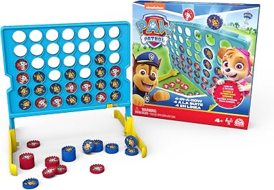 Patrulha Canina - Jogo de Tabuleiro Patrulha Canina 4 em Fila para 2 Jogadores com Chase e Marshall - Brinquedos Patrulha Canina - Brinquedos para Crianças de 4 Anos + - Presente para Rapazes de 4 Anos +