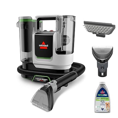 BISSELL® Little Green® Proheat® Pet, Portable Deep Cleaner with Heated Cleaning Technology, Self-Cleaning Tough Stain Tool and Pet Pro Oxy Triple Action Formula Included, 3969