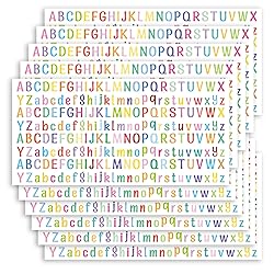 2080 Pcs Letters Stickers 0.5 Inch Colorful
