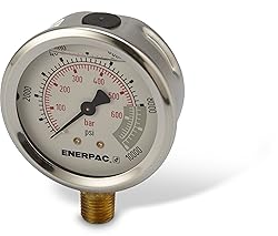 Enerpac G2535L Hydraulic Pressure Gauge with Dual 0