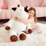 IKASA Giant Cow Stuffed Animal 78 cm Soft Plush Toy White view 6
