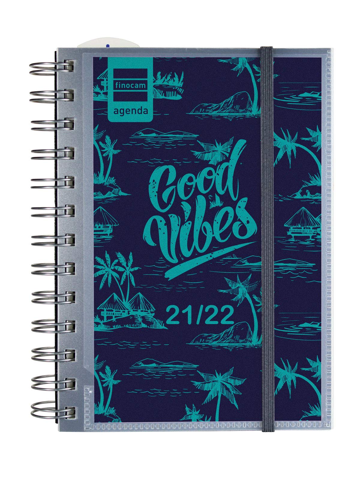 Finocam Diary 2021 2022 2 Days Page September 2021, August 2022 12 Months 8th, 120 x 169 Mini-Institut Customisable Spanish