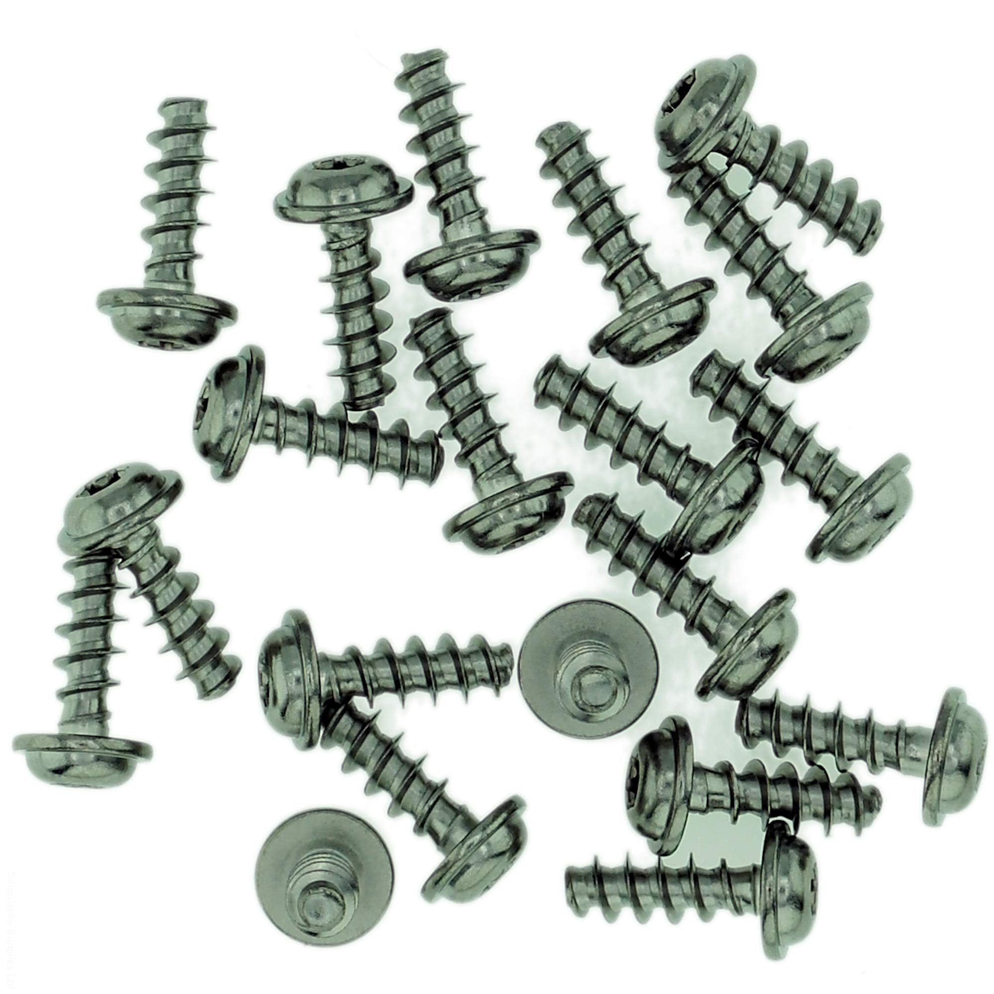 D4 (4mm x 16mm) TX Pan Screws for Plastic (Flanged) - Stainless Steel (A2) (Pack of 20) — image 1